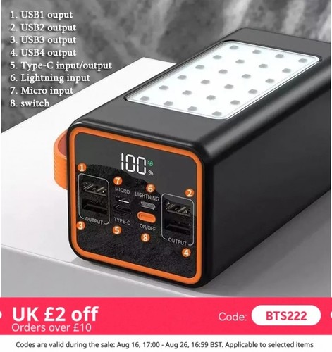 Power bank 50000mah - 50000mah, pd