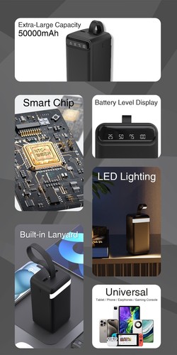 Dudao 50000mah power bank - dudao, fast