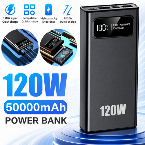 Portable 50000mah 120w power - portable,