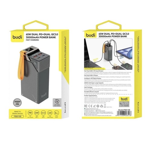Budi 30000mah power bank - bank, 65w